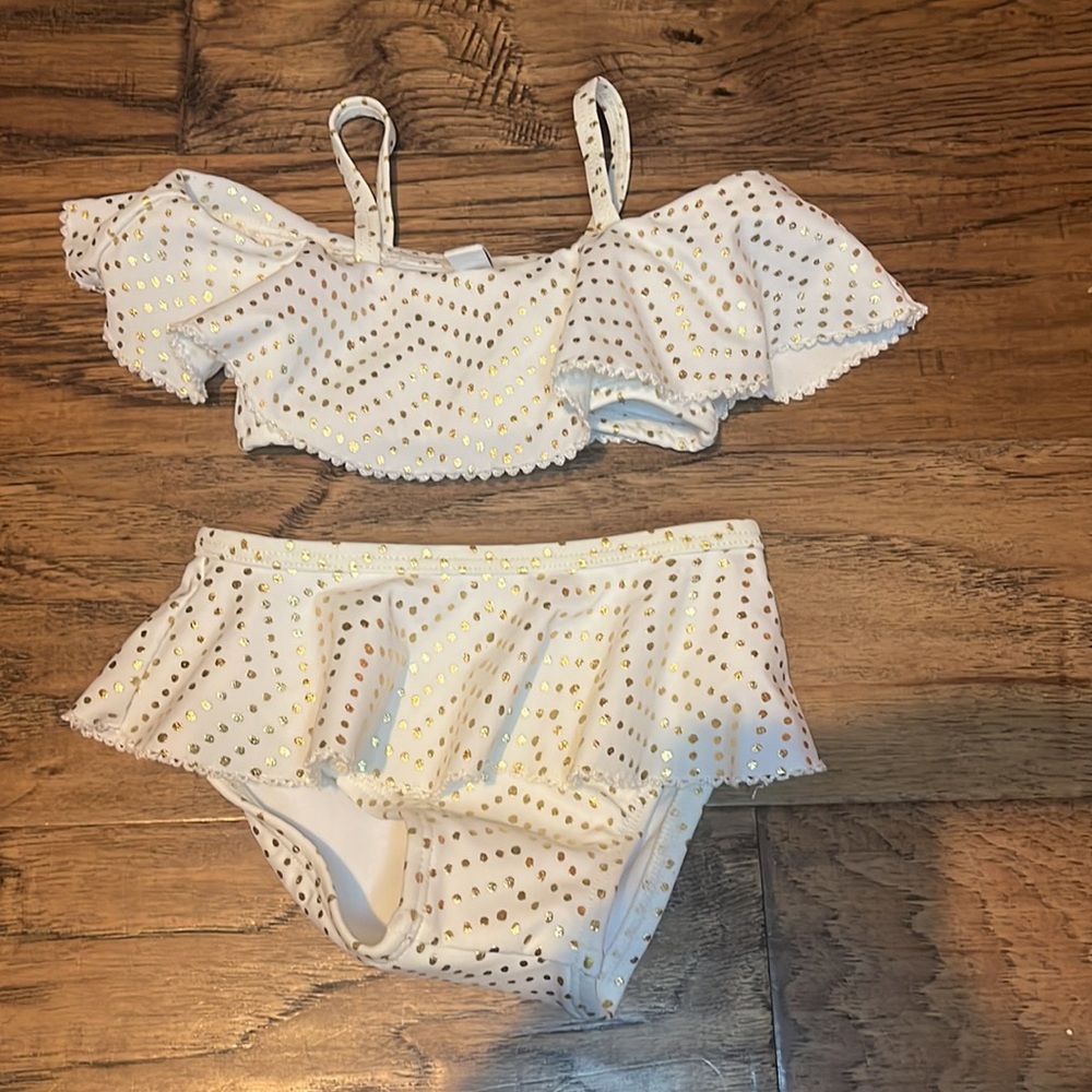 Rachel Zoe x Janie & Jack Ruffle Polka Dot Bikini 3-6Months - Picture 1 of 6